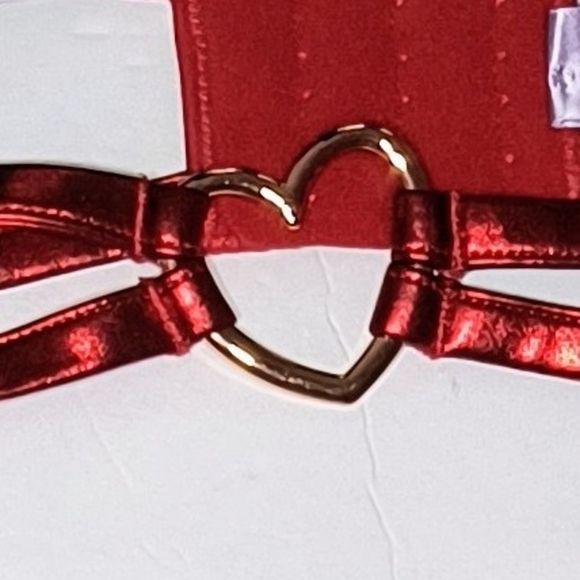 Savage X Fenty by Rihanna Sexy Women's Plus Red Garter Belt with Heart Accent 3X - Picture 8 of 9
